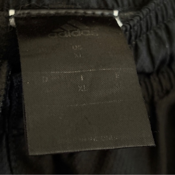 adidas Black & Teal Stripe Windbreaker Track Pants w Toggle Ankle Cuff - Picture 4 of 13